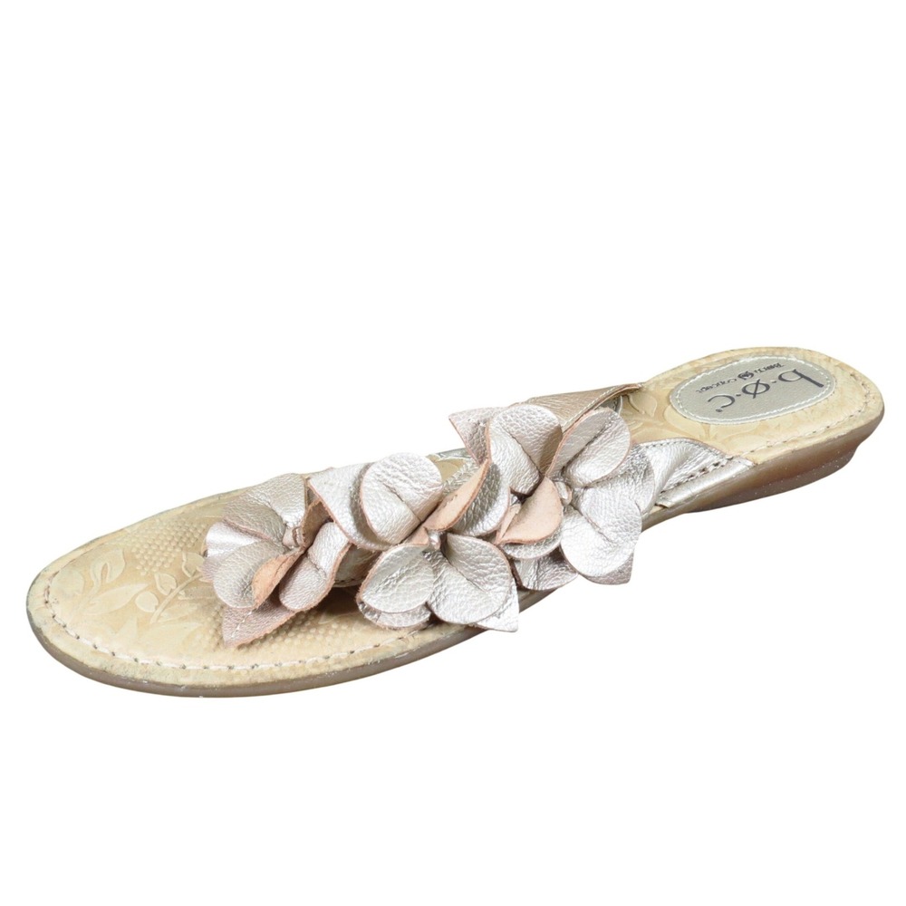 B.O.C. Concept Women Thong Sandal Size 10 Casual Summer Champagne Gold Leather‎